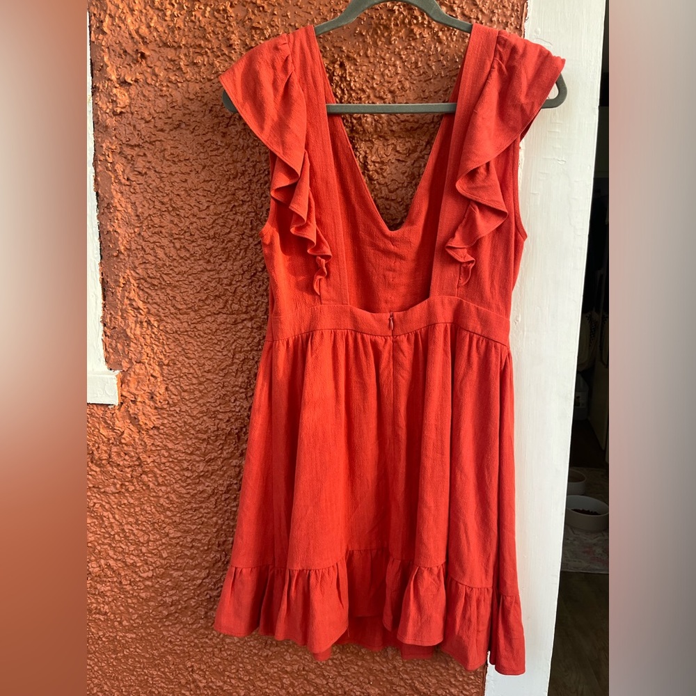 Cupshe Red Ruffle Mini Dress - Picture 5 of 6
